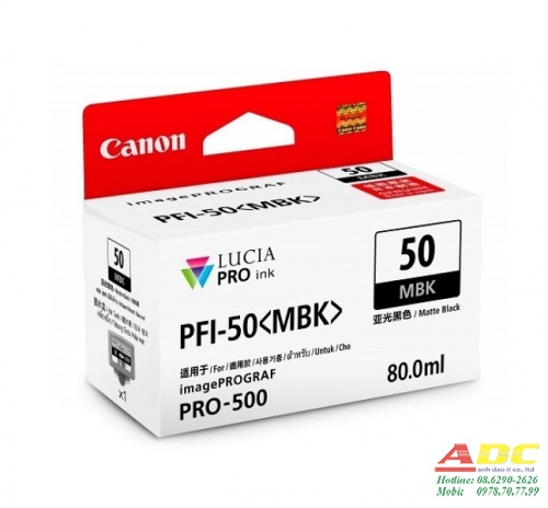 Mực in Canon PFI-50 Matte Black Ink Cartridge (0533C001AA)